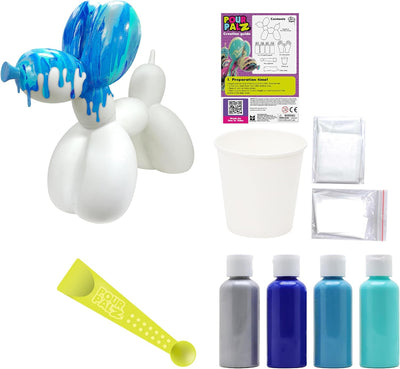 Pour Palz DIY Paint Pouring Kit - 1 XL Bear Figurine - Create Unique Marbled Art