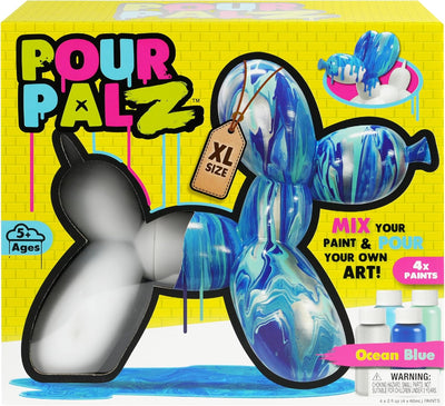 Pour Palz DIY Paint Pouring Kit - 1 XL Bear Figurine - Create Unique Marbled Art