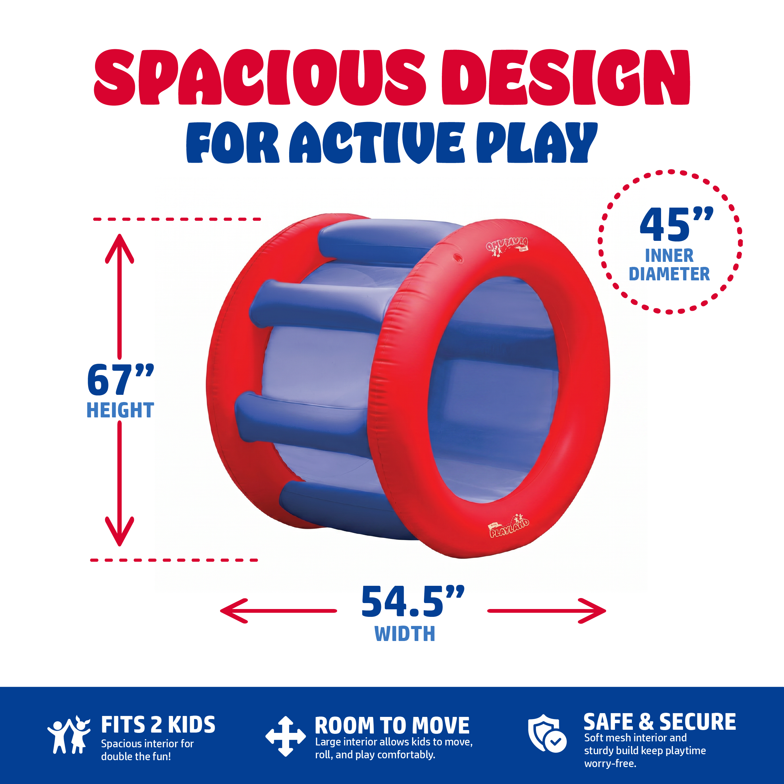 Playland Inflatble Land Roller Wheel