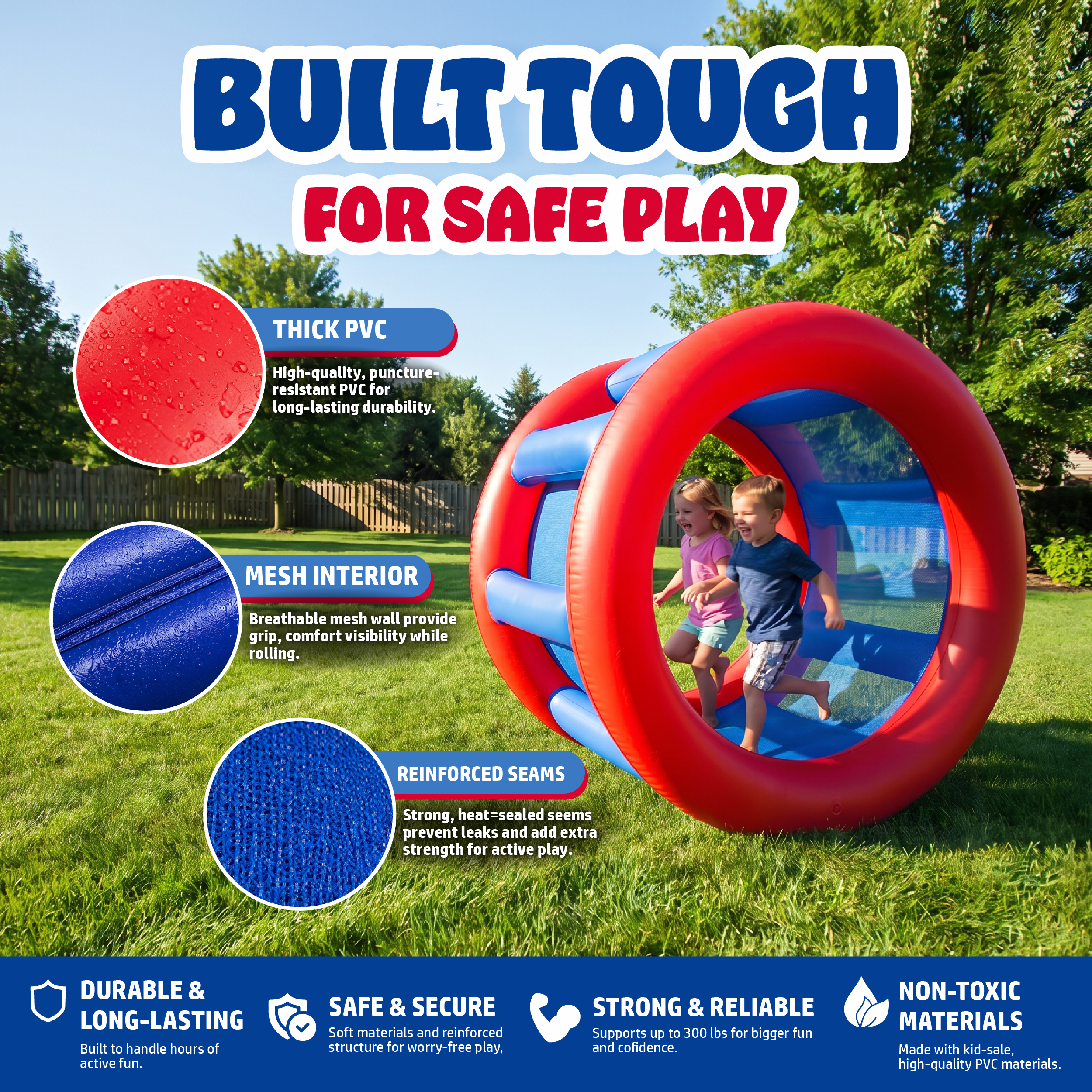 Playland Inflatble Land Roller Wheel