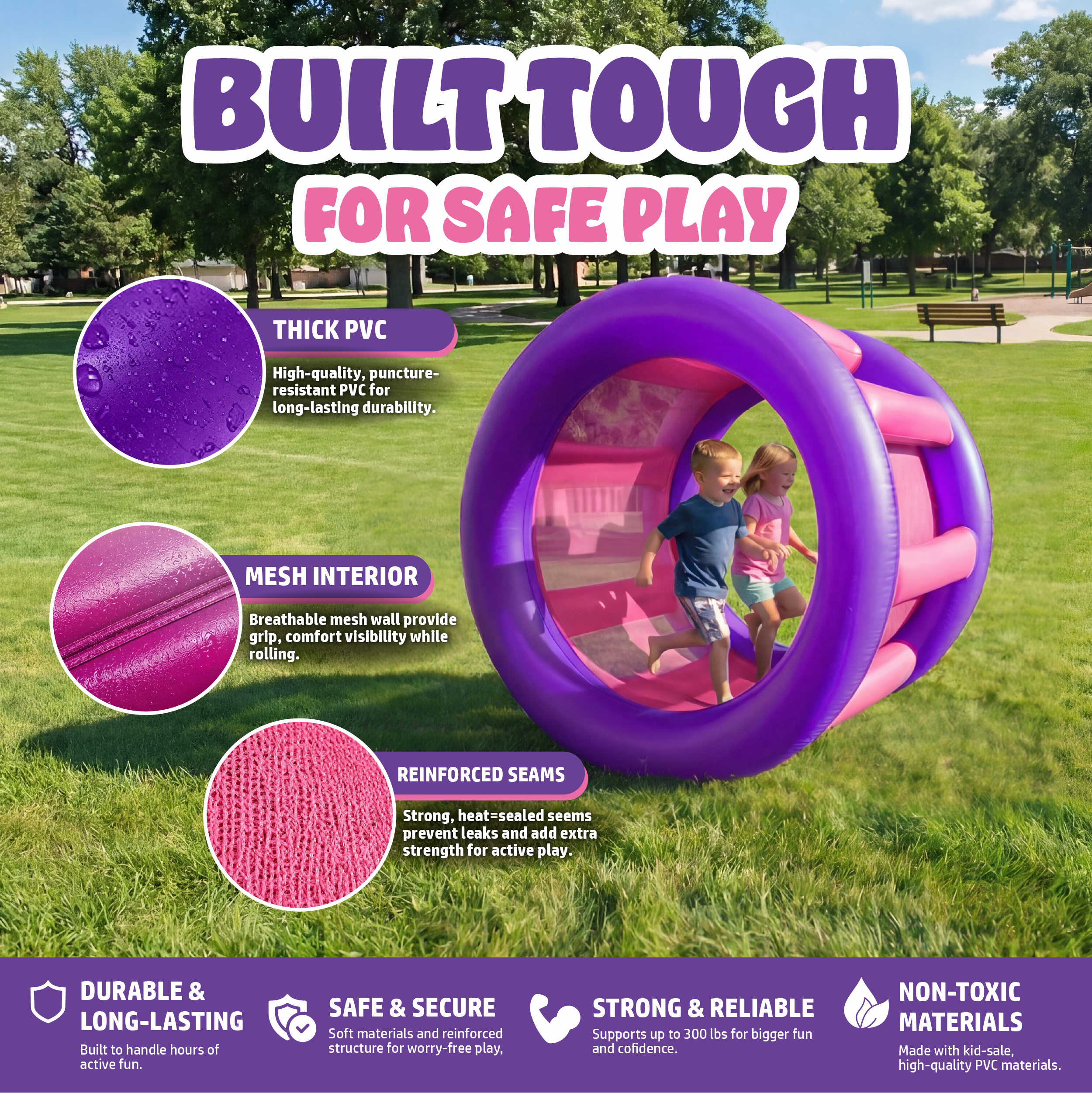 Playland Inflatble Land Roller Wheel