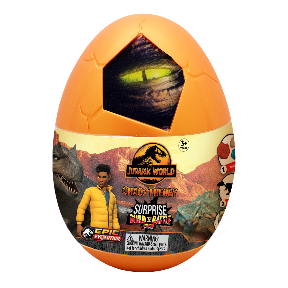 Jurassic World Captivz Surprise Egg Playset for Kids Ages 3+