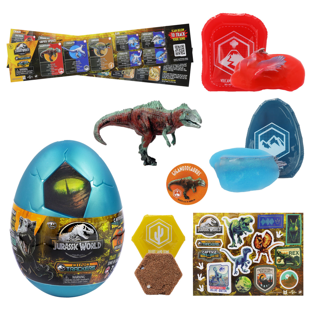 Jurassic World Captivz Surprise Egg Playset for Kids Ages 3+