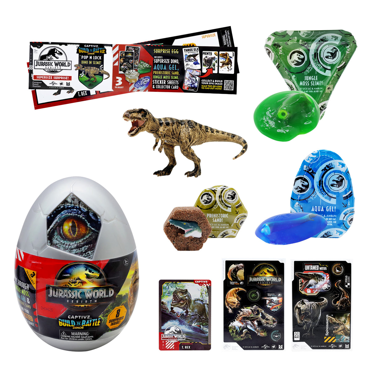 Jurassic World Captivz Surprise Egg Playset for Kids Ages 3+
