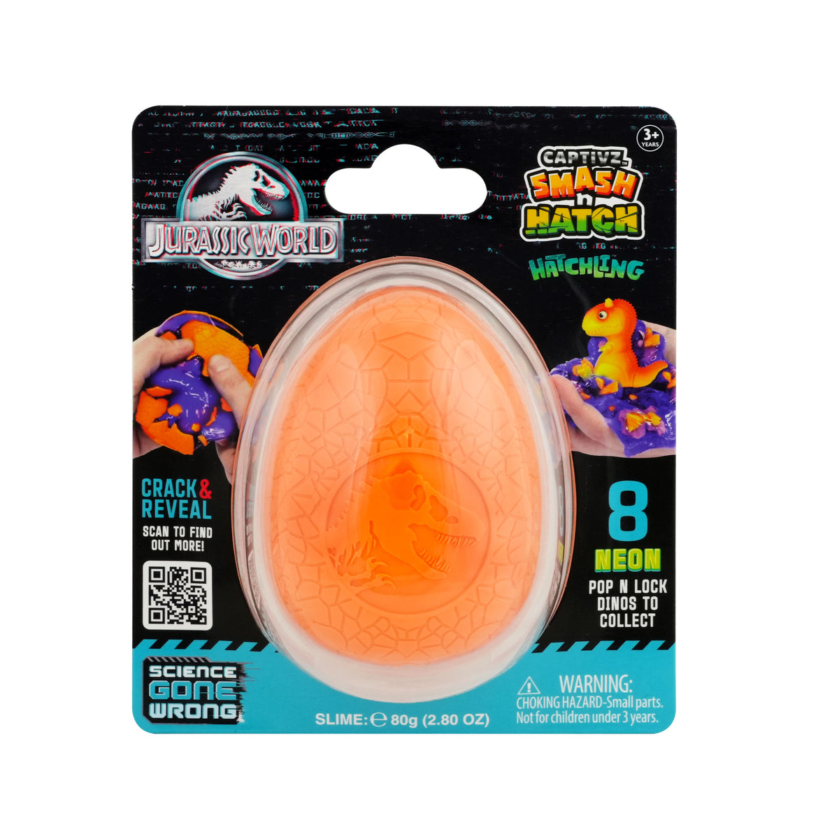 Jurassic World Science Gone Wrong Smash N Hatch 2-Pack Surprise Eggs Ages3+