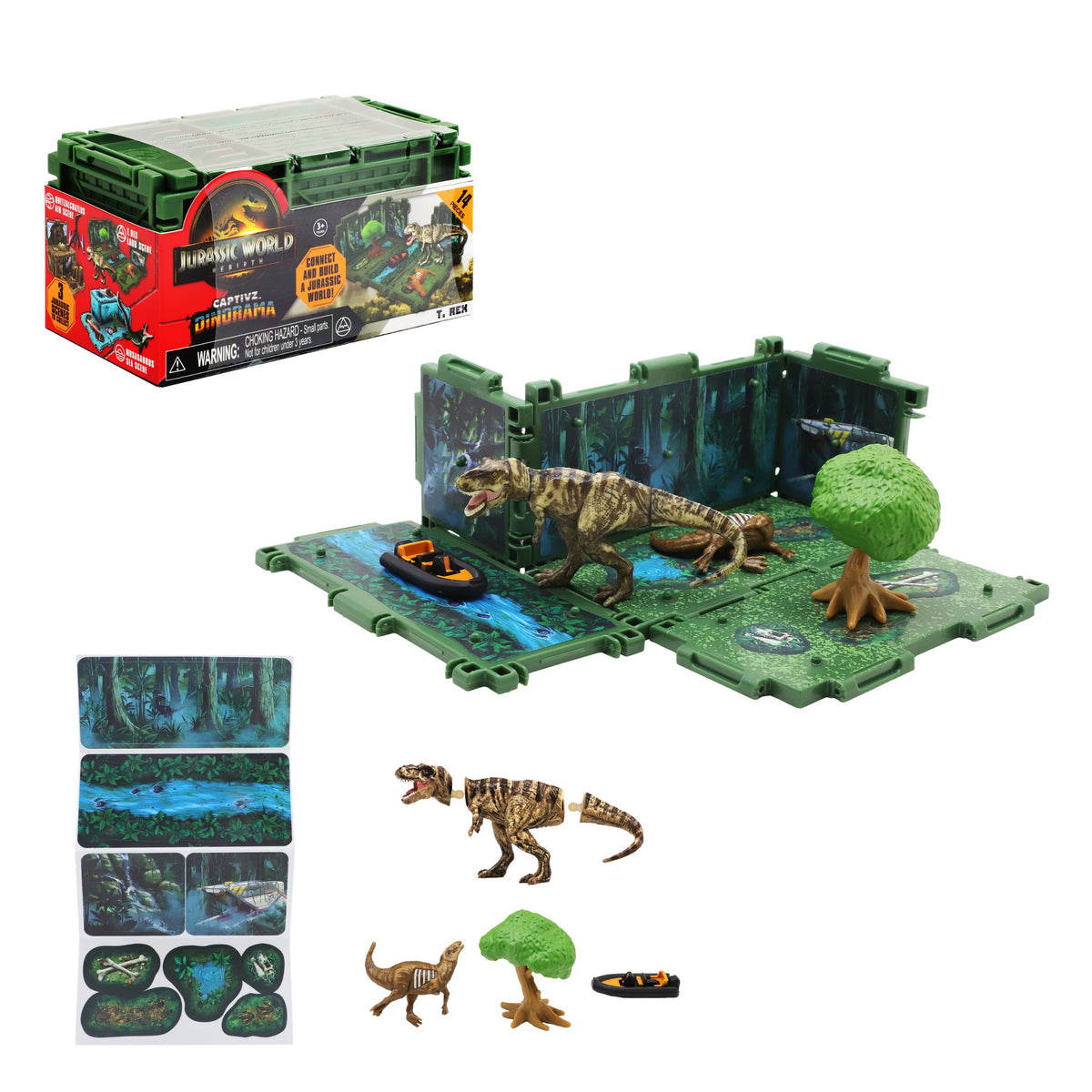 Jurassic World Dinorama Dinosaur Toys Playset for Kids Ages3+