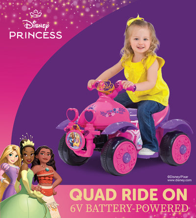 Kid Trax Toddler Disney Princess Electric Quad Ride On Toy