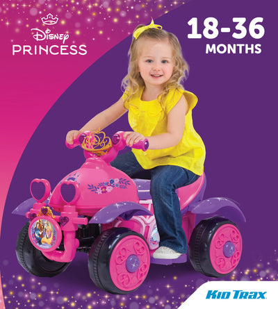 Kid Trax Toddler Disney Princess Electric Quad Ride On Toy