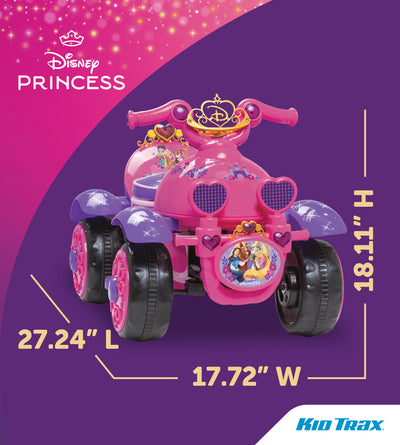 Kid Trax Toddler Disney Princess Electric Quad Ride On Toy