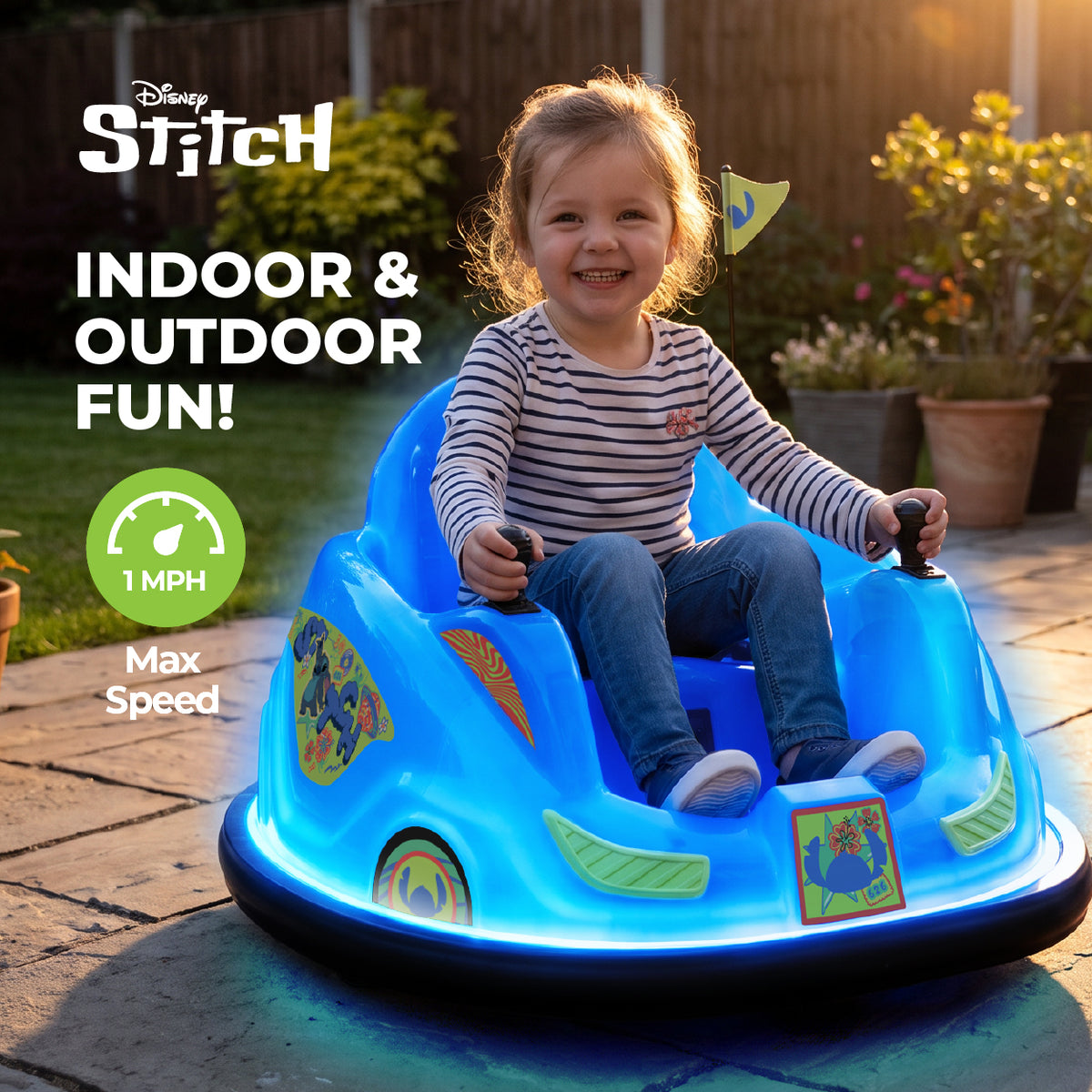 Kid Trax Disney 6V V2 Glow Bumper Car