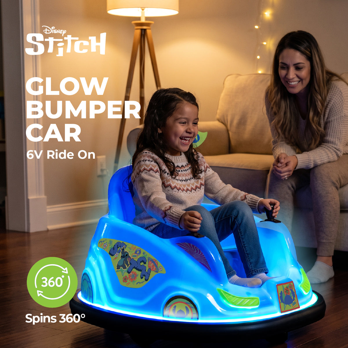 Kid Trax Disney 6V V2 Glow Bumper Car