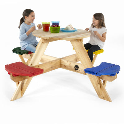 Plum® Circular Picnic Table with Coloured Seats