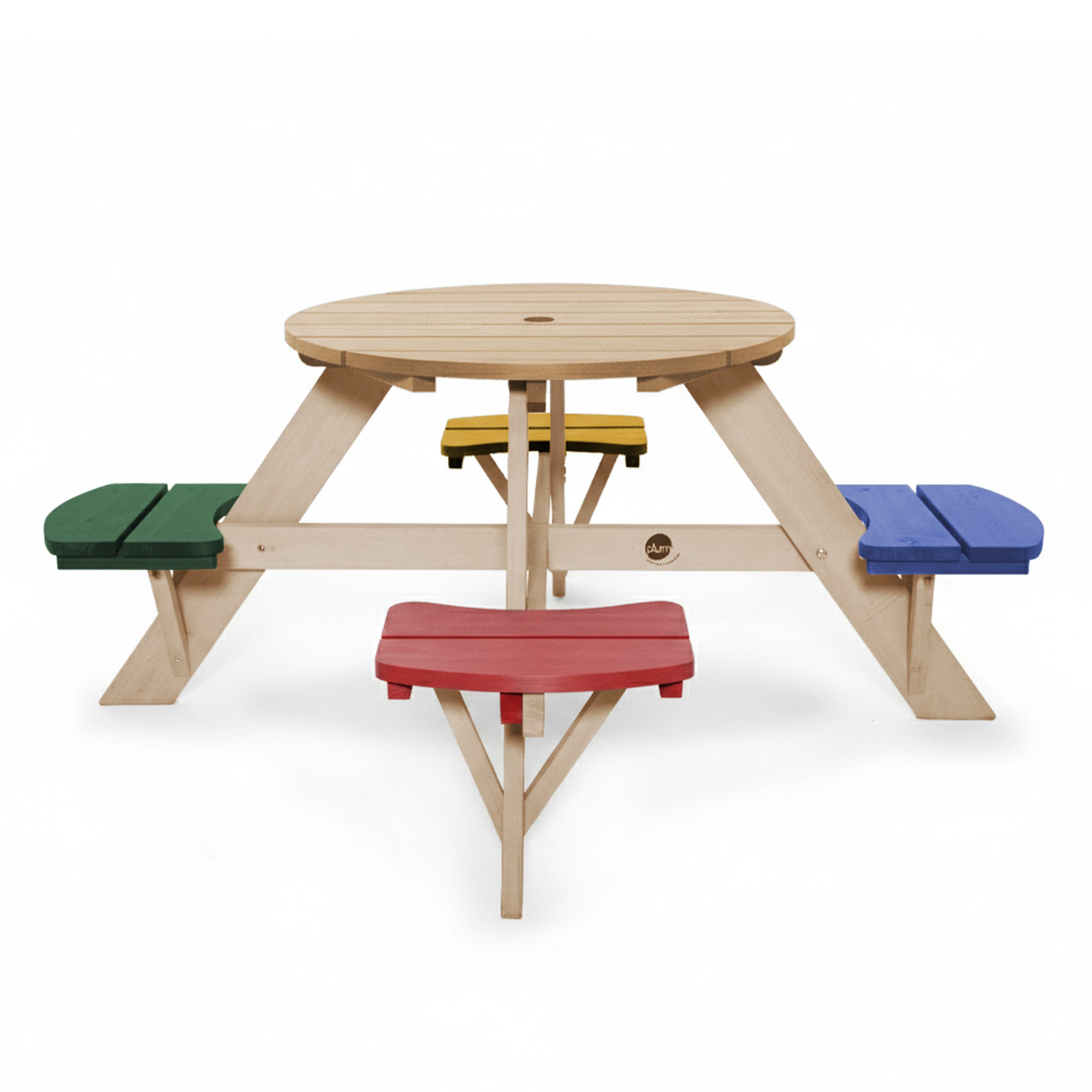 Plum® Circular Picnic Table with Coloured Seats
