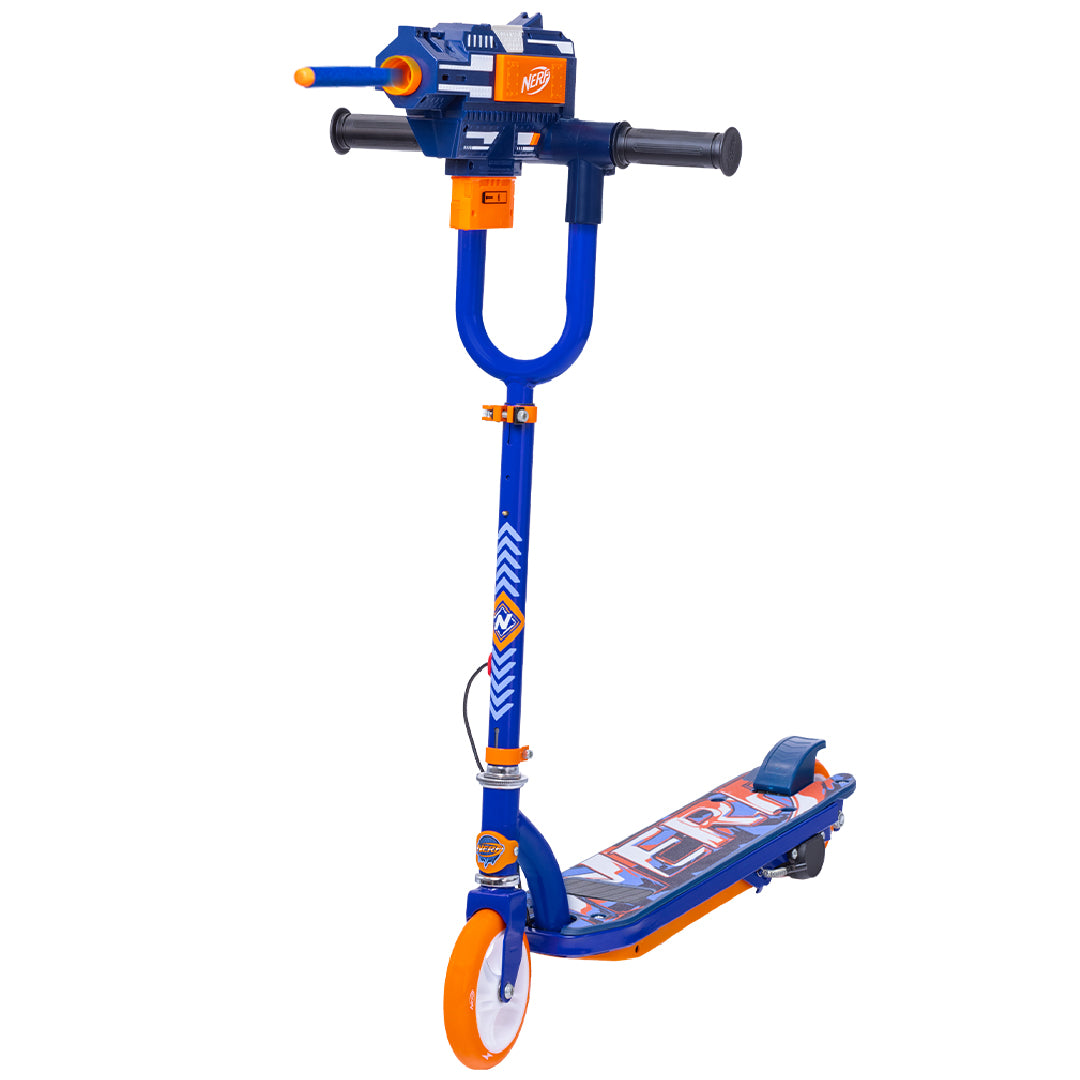 Flybar NERF Electric Scooter for Kids with Blaster Fires Up to 60 Feet