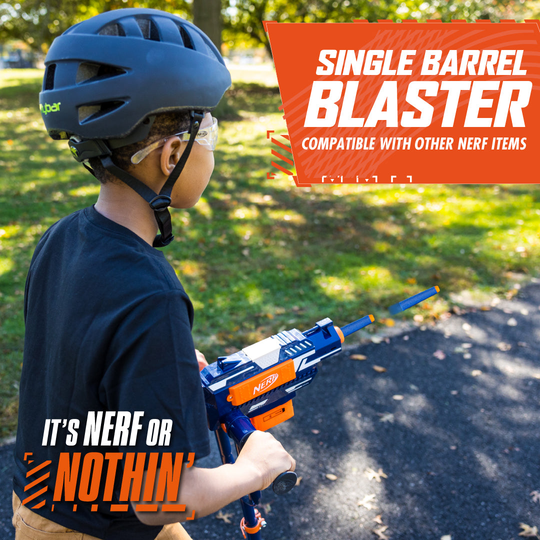 Flybar NERF Electric Scooter for Kids with Blaster Fires Up to 60 Feet