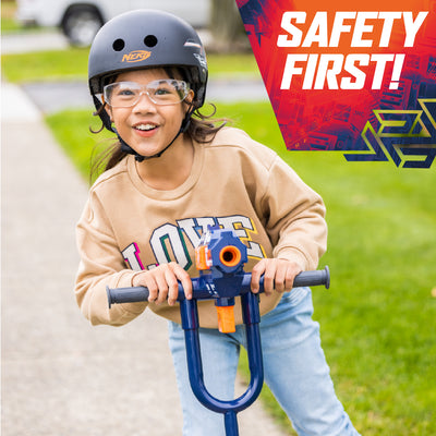 Flybar NERF Electric Scooter for Kids with Blaster Fires Up to 60 Feet