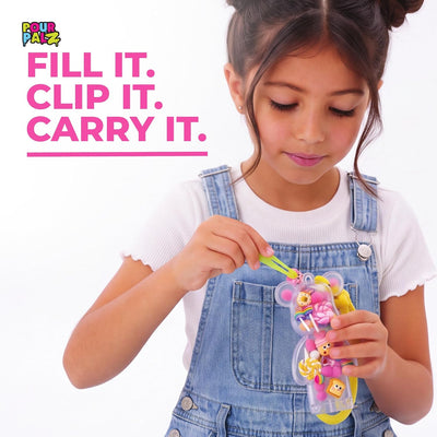 Pour Palz Fillz Mini Bear Keychain Kit, 30-Piece DIY Charm for Kids Ages 5+