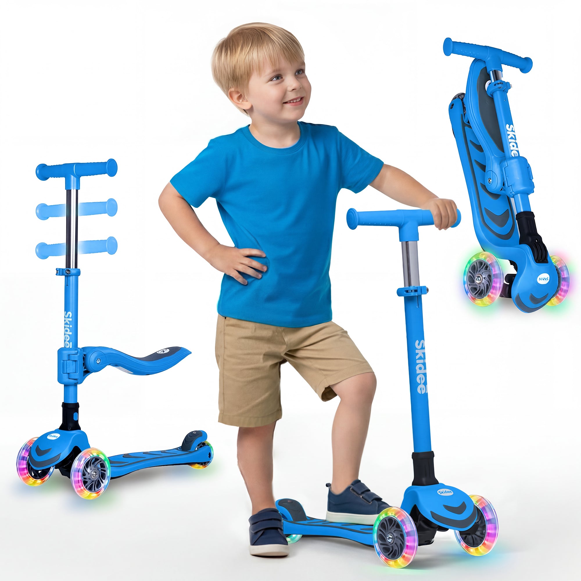 Skidee Y200 Scooter for Kids with LED Wheels