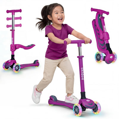 Skidee Y200 Scooter for Kids with LED Wheels