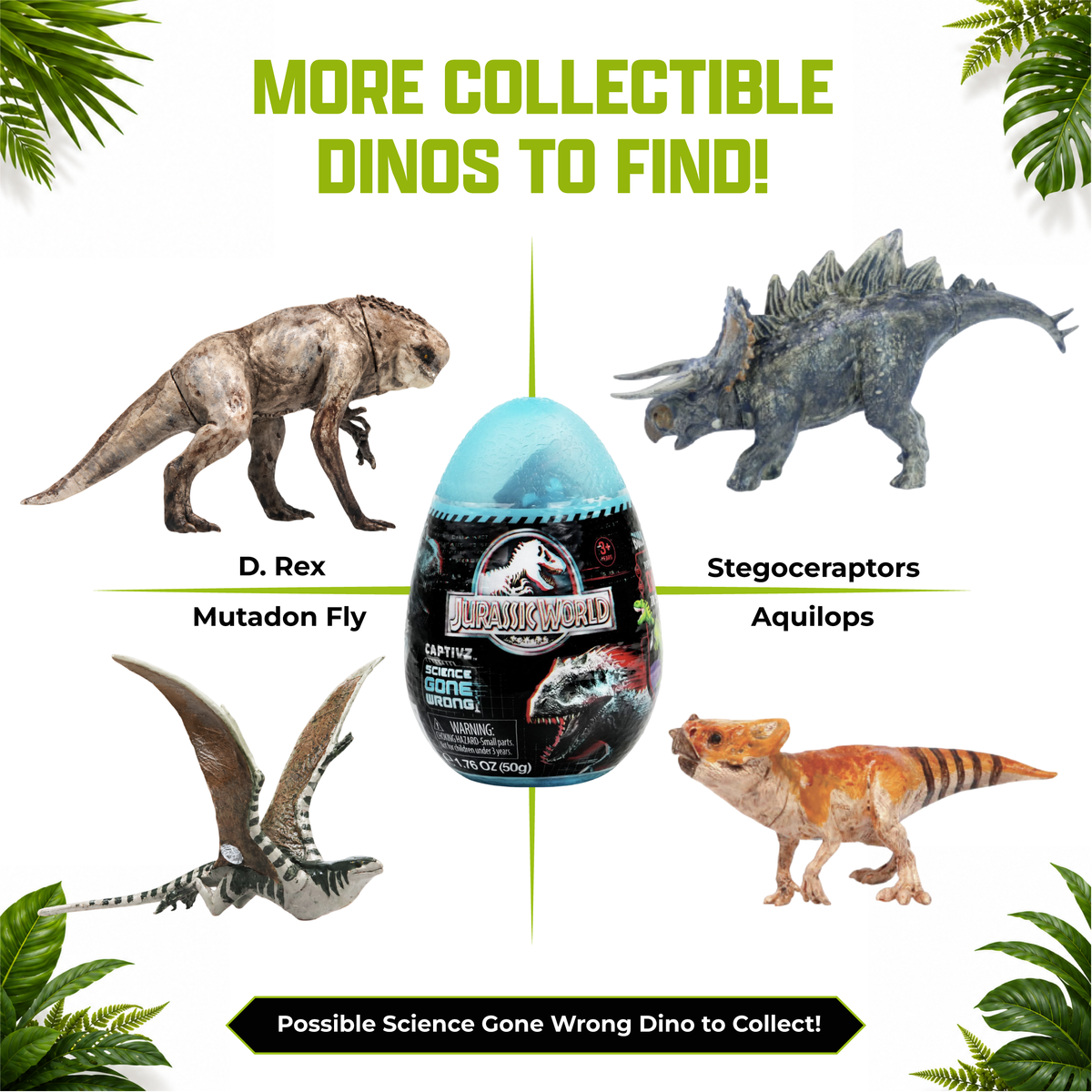 Jurassic World Captivz 2-Pack Surprise Eggs for Kids Ages 3+