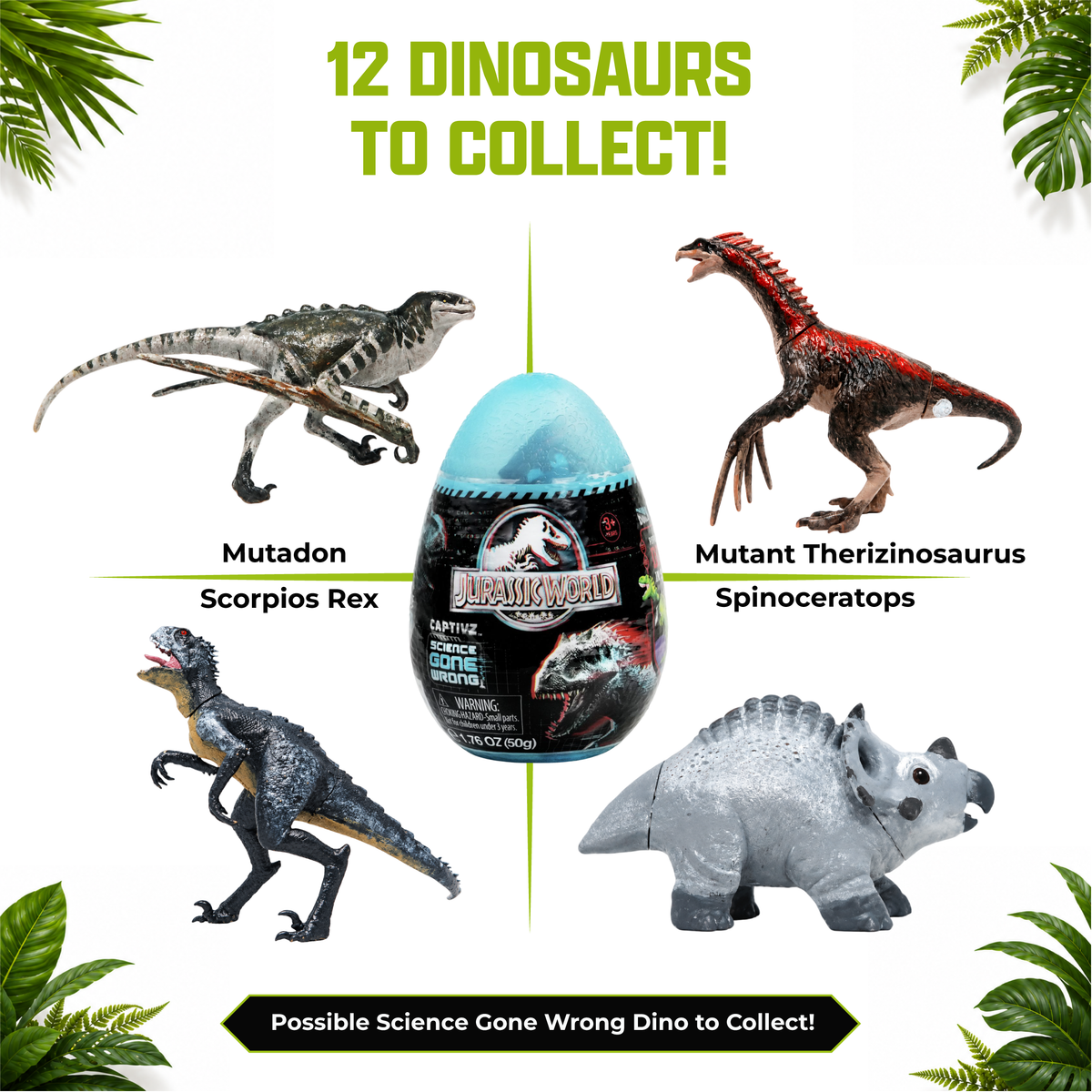 Jurassic World Captivz 2-Pack Surprise Eggs for Kids Ages 3+