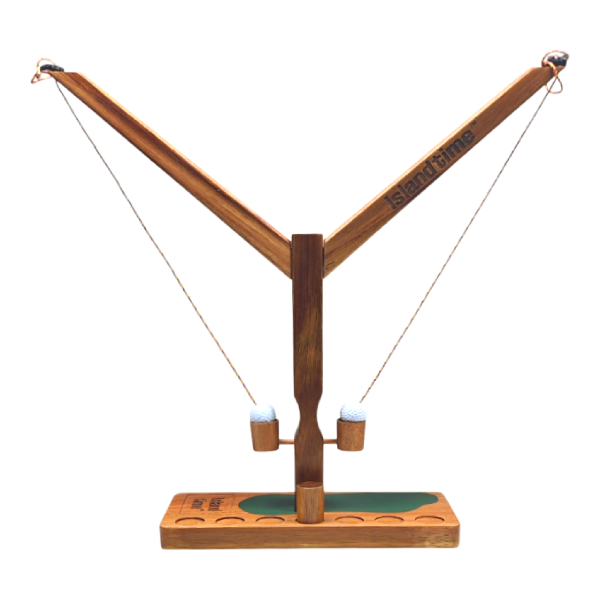 Island Time Sports Ring Toss Game - Outdoor Yard Beach Games for Adults and Family, Hook and Ring Games with String and Hooks for Indoor/Outdoor Use (2 Player Tabletop)