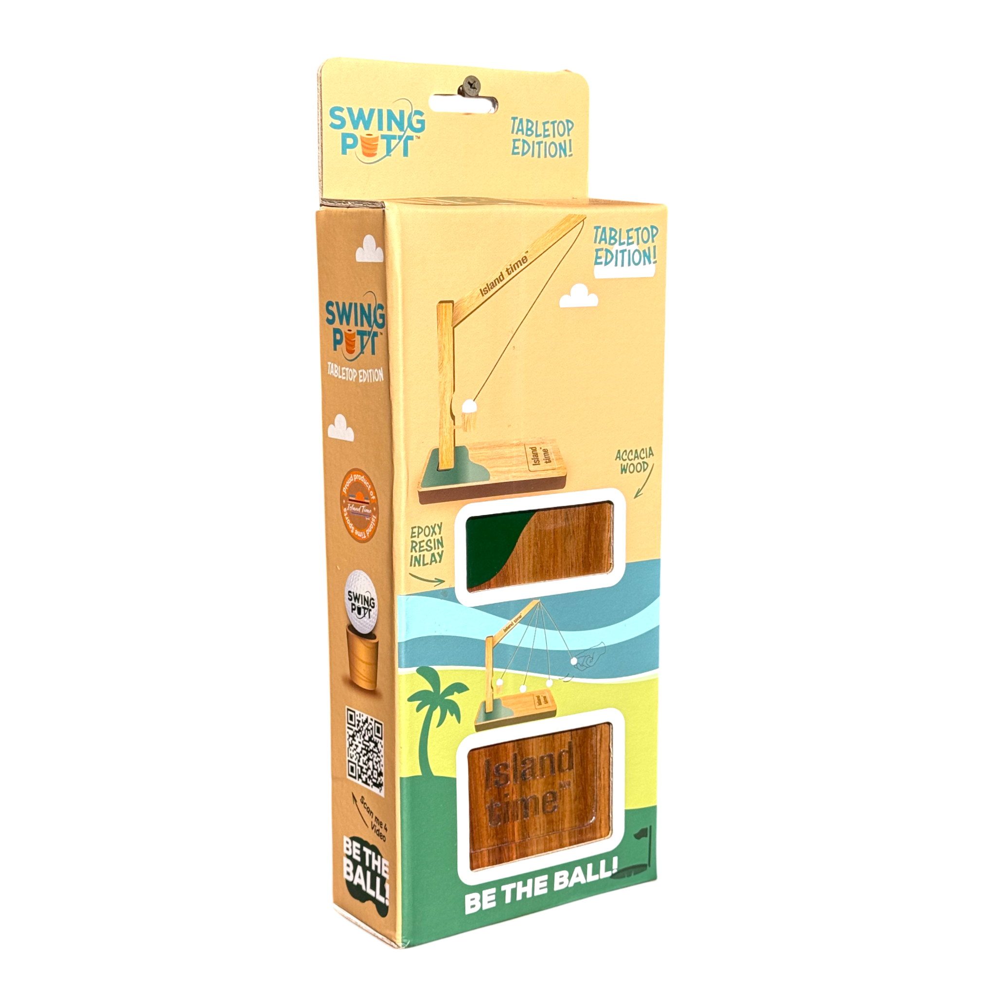 Island Time Sports Ring Toss Game - Outdoor Yard Beach Games for Adults and Family, Hook and Ring Games with String and Hooks for Indoor/Outdoor Use (1 Player Tabletop)