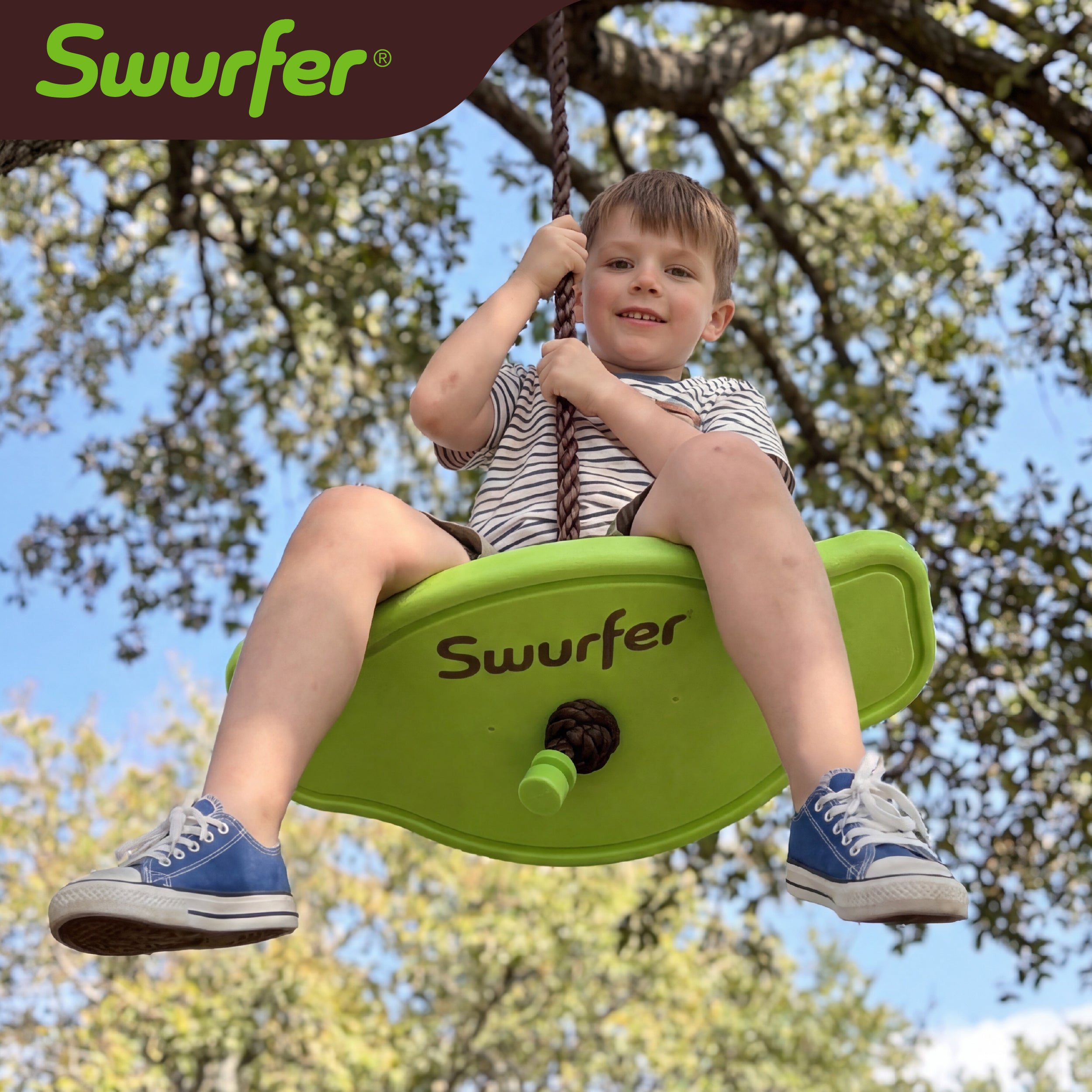 Swurfer Tree Swing - Plastic Swing Sets for Backyard, Outdoor Swing - Swingset Outdoor for Kids, Easy Installation