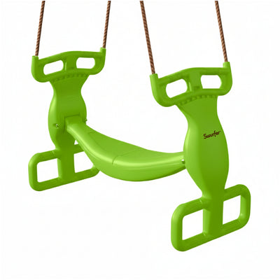 Double Rider Glider Swing Green/Brown