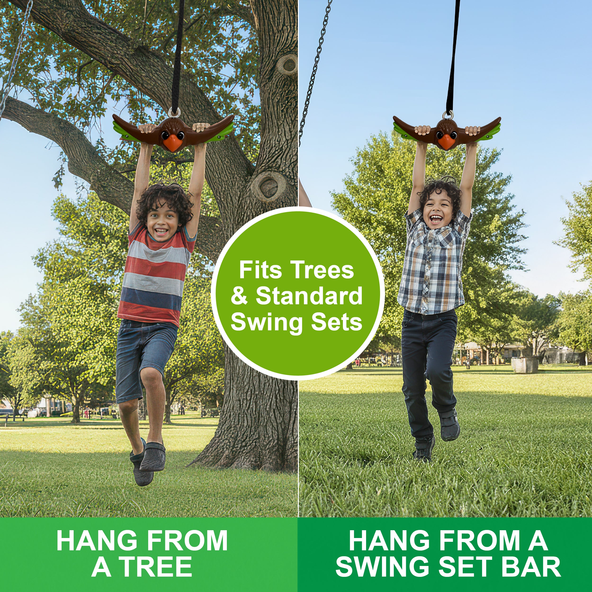 Swurfer Ninja Twister Swing Spins Set - 360° Twist Spin Toy, Swing Set Accessories for Backyard, Kids Outdoor Toys, Playground Hang Toys, Easy Install, Adjust Height, Durable, Up to 300lbs, Hawk