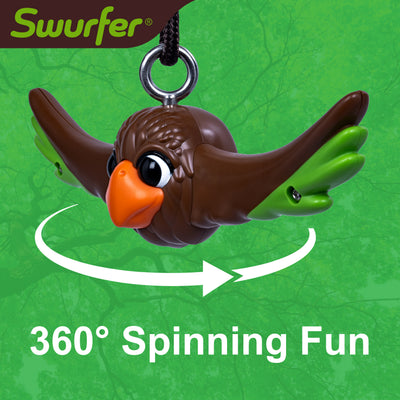 Swurfer Ninja Twister Swing Spins Set - 360° Twist Spin Toy, Swing Set Accessories for Backyard, Kids Outdoor Toys, Playground Hang Toys, Easy Install, Adjust Height, Durable, Up to 300lbs, Hawk