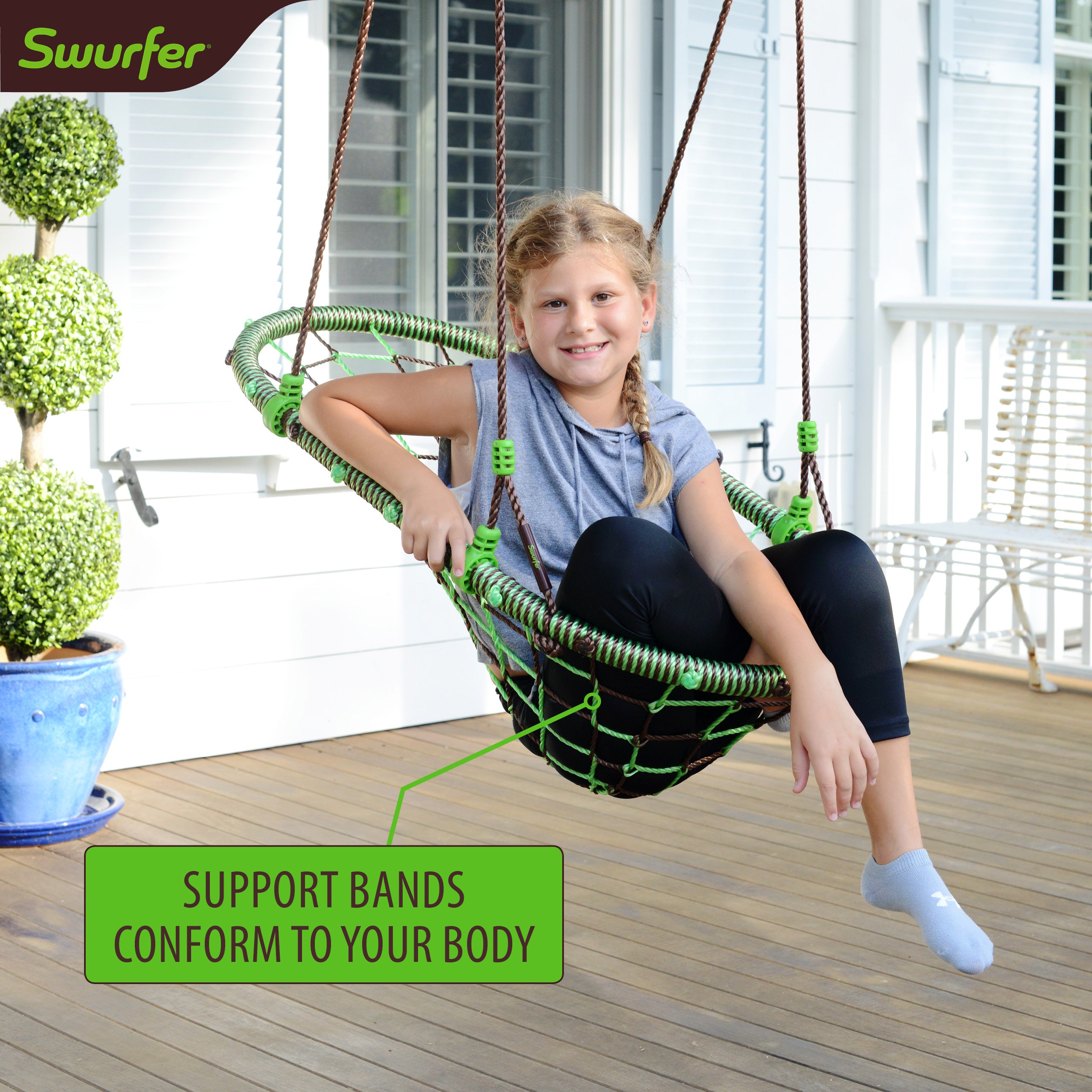 Woval — Adjustable Reclining Rocking Chair Swing, Ages 4+