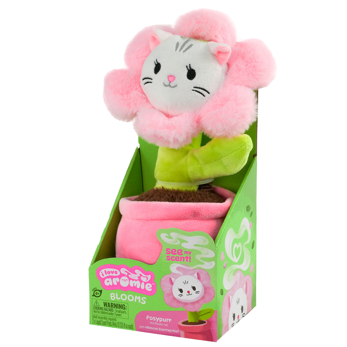 I love Aromie Blooms Potted Flower Stuffed Animal, Plush Toy with Visible Mist & Refillable Scent Pods