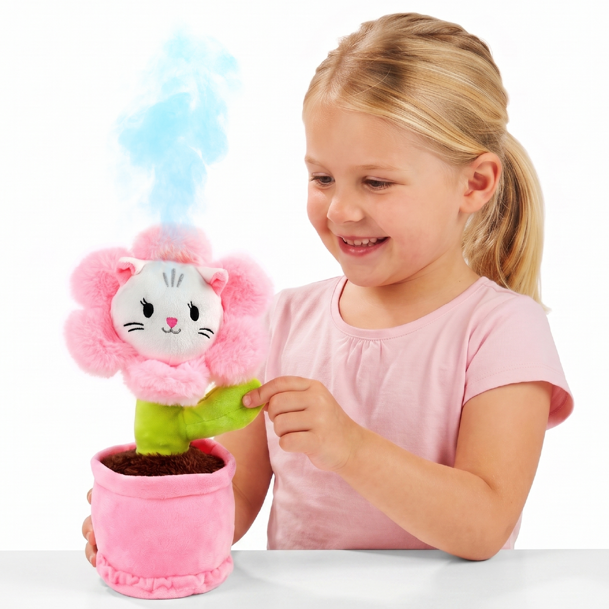 I love Aromie Blooms Potted Flower Stuffed Animal, Plush Toy with Visible Mist & Refillable Scent Pods