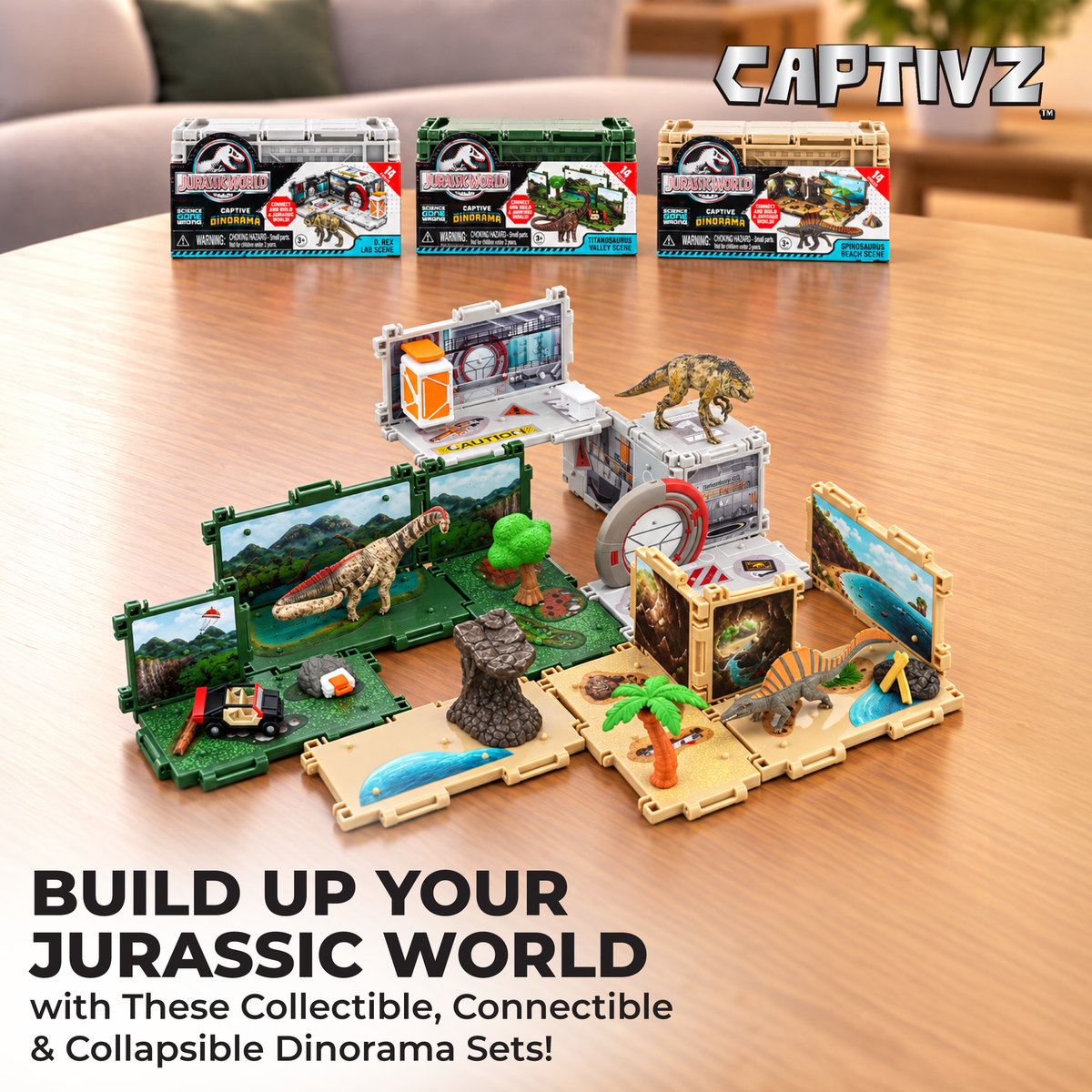 Jurassic World Dinorama Dinosaur Toys Playset for Kids Ages3+