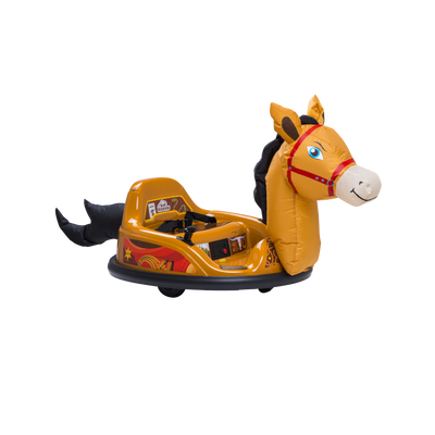 ImaginAir 6V Bumper Car with Auto-Inflated Brown Horse