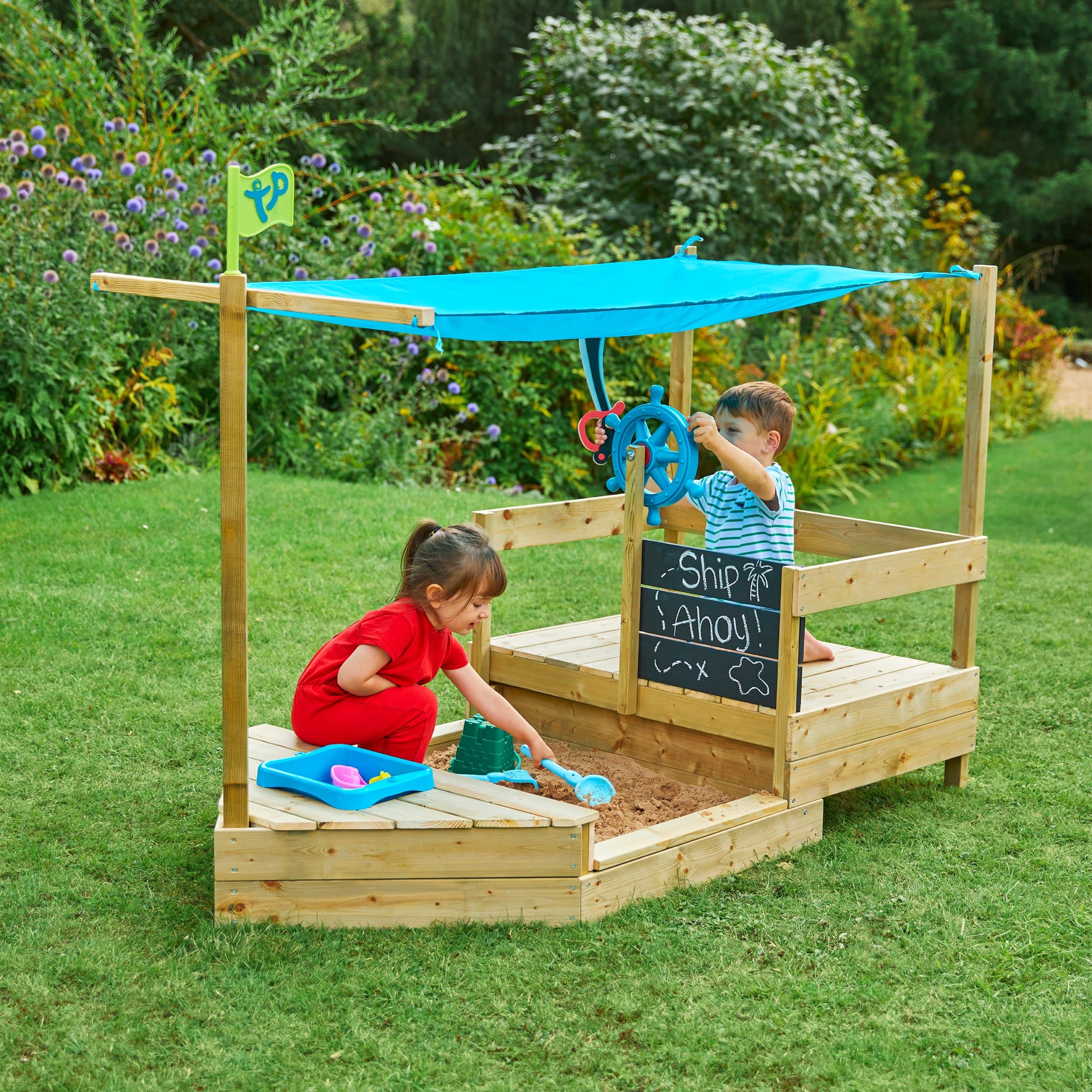 TP Toys Ahoy Ship - Sand Box with Cover Play Boat - NSG Products