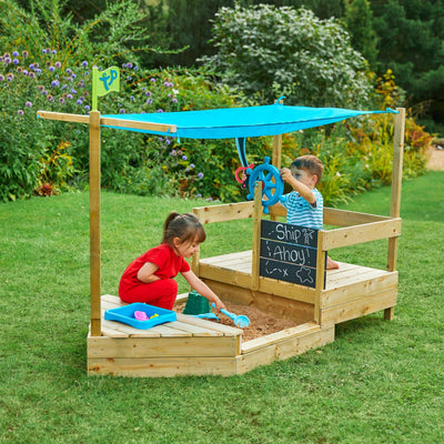 TP Toys Ahoy Ship - Sand Box with Cover Play Boat - NSG Products