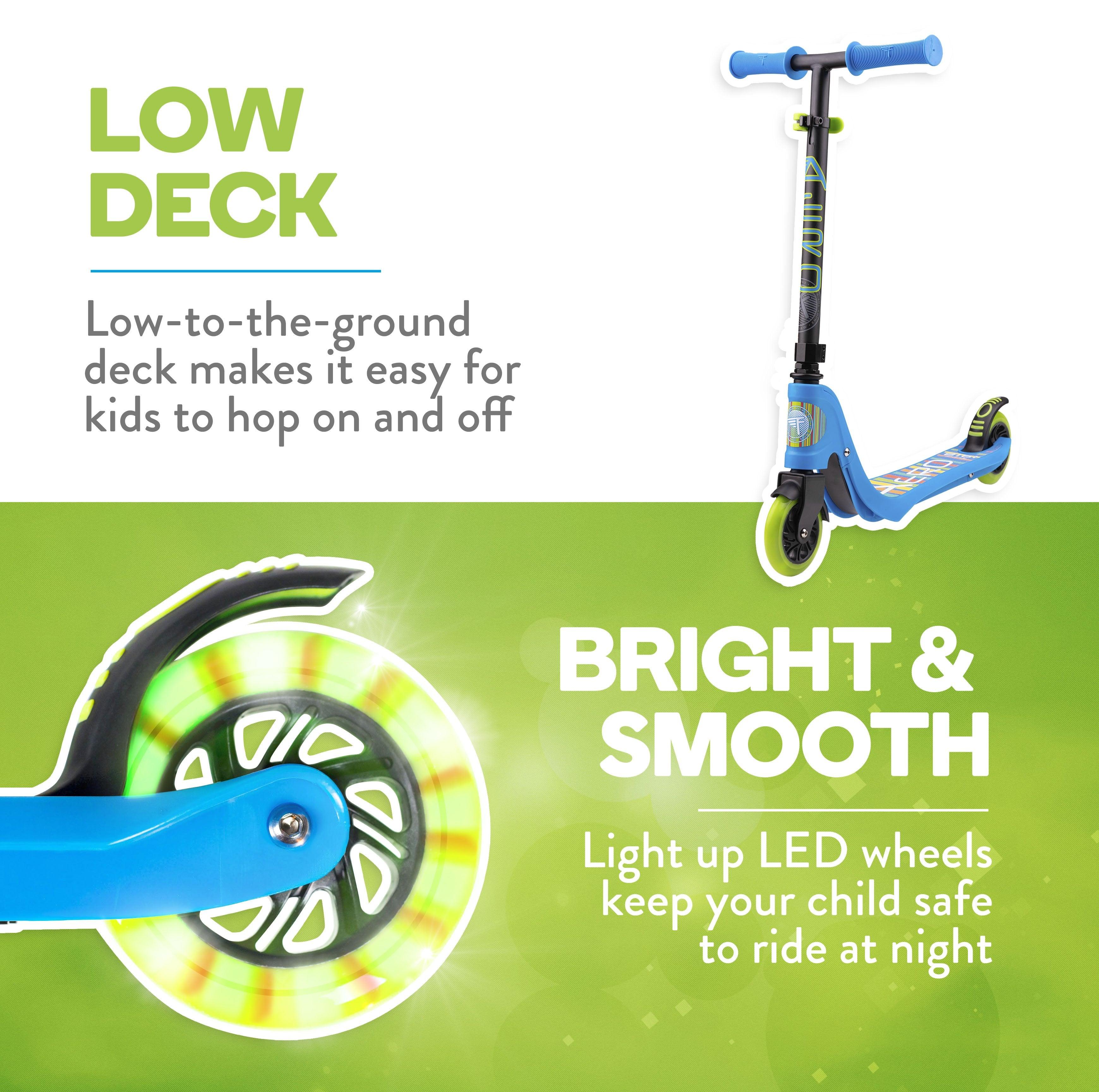 Aero 2-Wheel Kick Scooter with Light Up LED Wheels - Flybar1