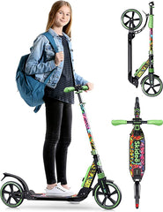 X3M Scooter for Kids Ages 6-12 - Scooters for Teens 12 Years and Up - Adult Scooter with Anti-Shock Suspension - Scooter for Kids 8 Years and Up with 4 Adjustment Levels Handlebar Up to 41 Inches High