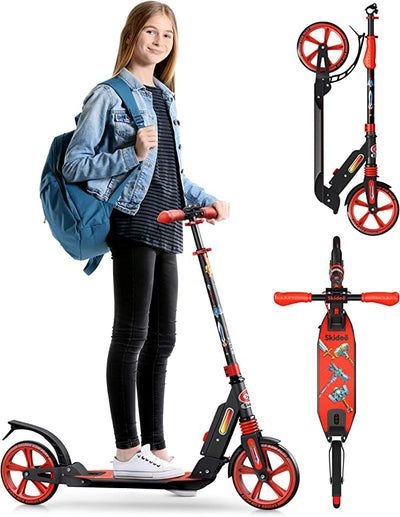 X3M Scooter for Kids Ages 6-12 - Scooters for Teens 12 Years and Up - Adult Scooter with Anti-Shock Suspension - Scooter for Kids 8 Years and Up with 4 Adjustment Levels Handlebar Up to 41 Inches High