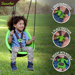 Kiwi — Your Child’s First Swing, Safe for Ages 9mo+