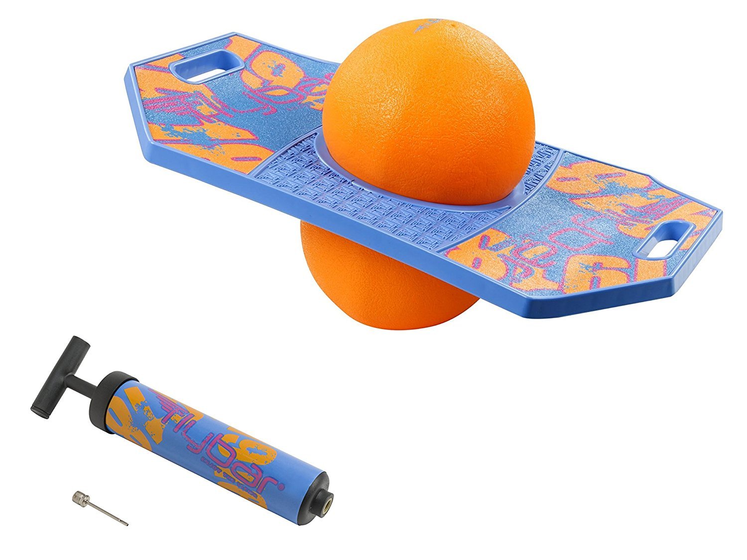 Flybar Pogo Trick Ball for Kids – Balance Bounce Board with Anti-Slip Deck – Pump Included - Indoor & Outdoor Toys for Boys and Girls Fun Way to Reduce Screen Time Supports up to 160 lbs – Ages 6+