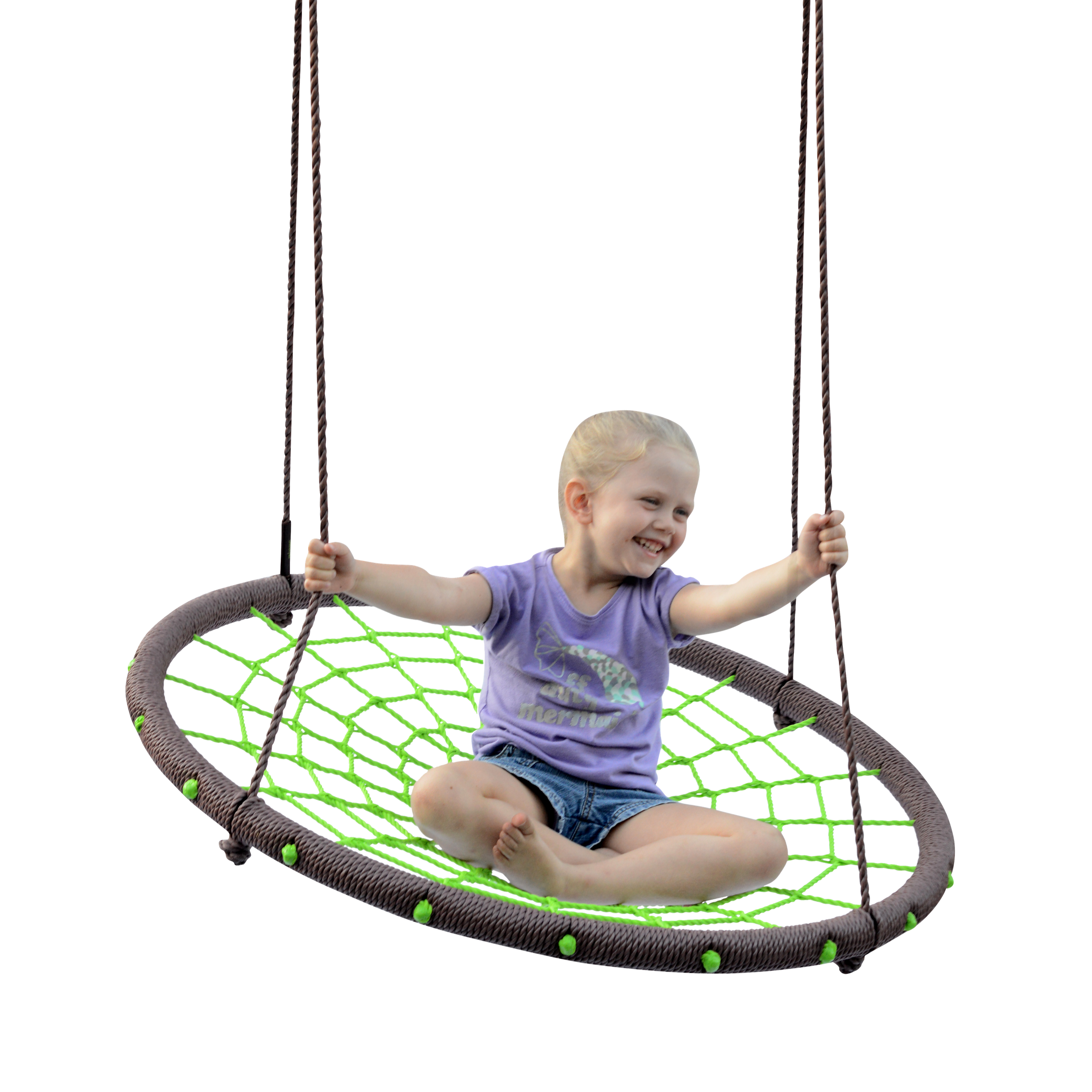 40" Spider Rider Woven Rope Web Swing, Holds up to 4 Kids