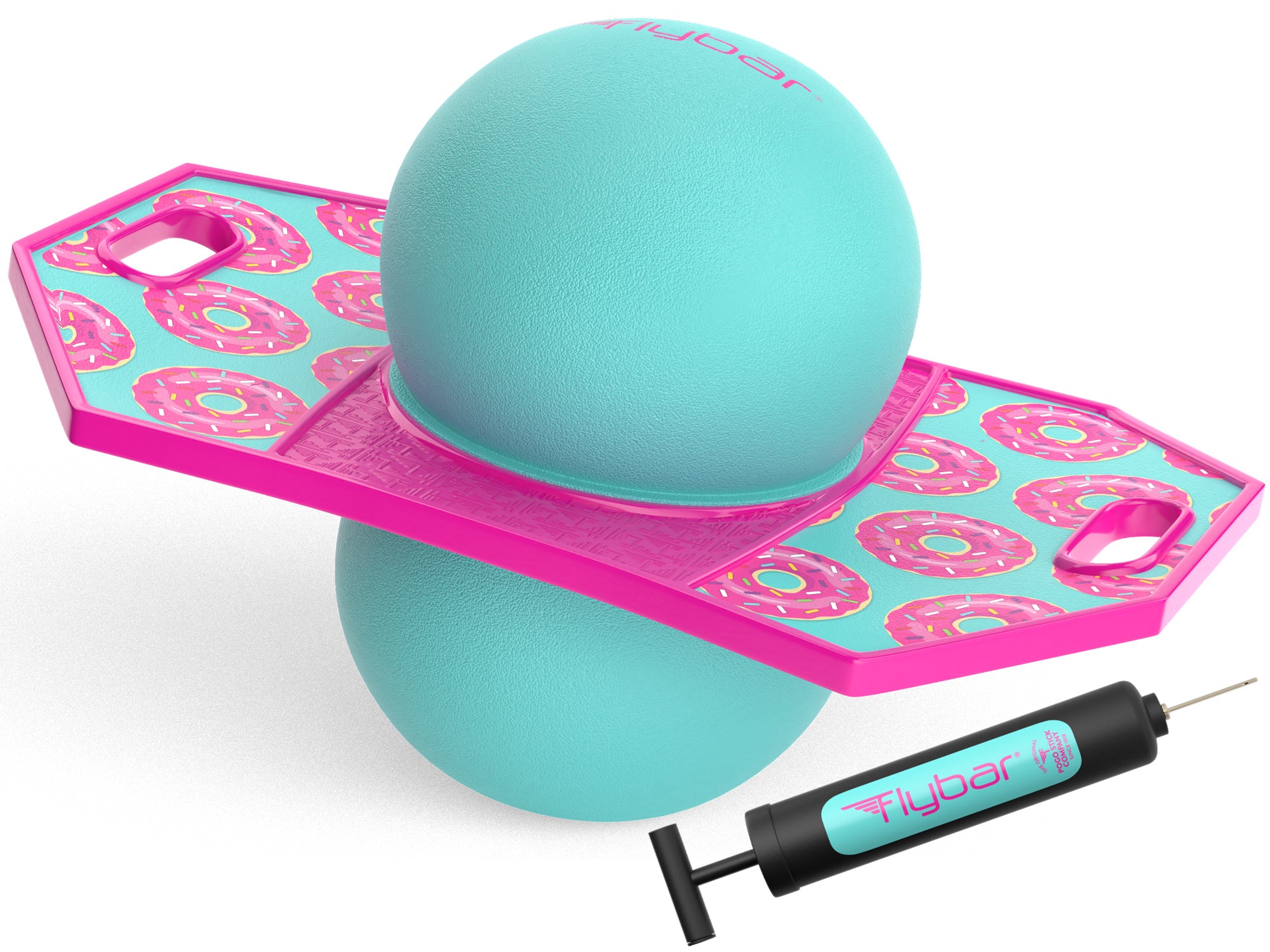 Flybar Pogo Trick Ball for Kids – Balance Bounce Board with Anti-Slip Deck – Pump Included - Indoor & Outdoor Toys for Boys and Girls Fun Way to Reduce Screen Time Supports up to 160 lbs – Ages 6+