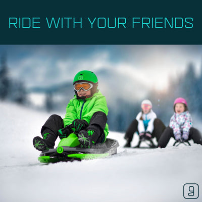 Gizmo Riders Snow Sled for Kids & Adults, Durable Plastic Sled, Lightweight, Age 3+
