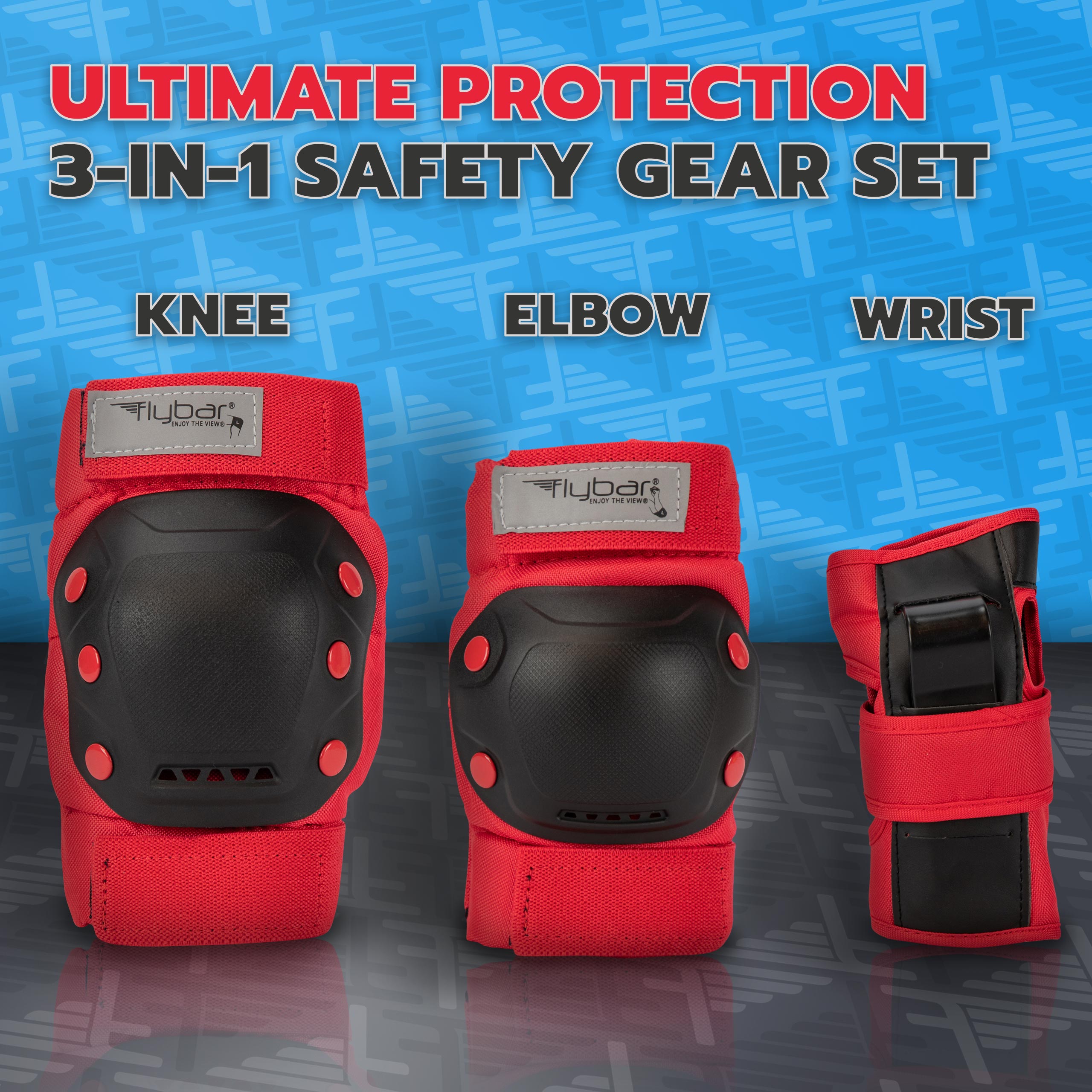 Protective Gear Sets for Youth/Kids Adjustable Safety Knee Pads