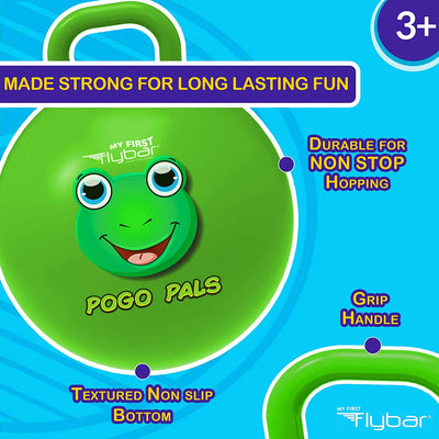 Pogo Pals Froggy Bouncy Hopper Ball, Indoor/Outdoor, Kids ages 3+