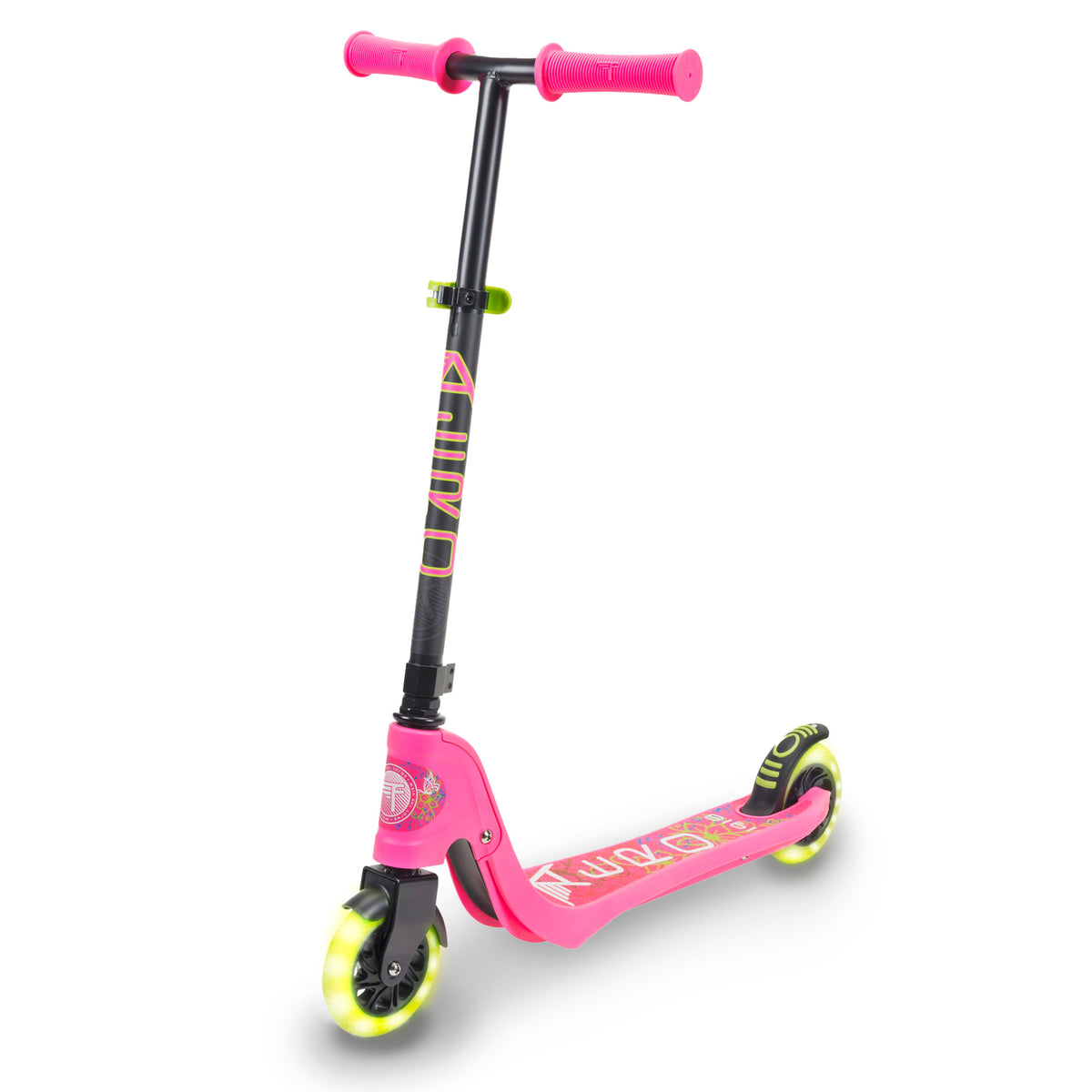 Aero 2 Wheel Kick Scooter with Light Up LED Wheels Flybar