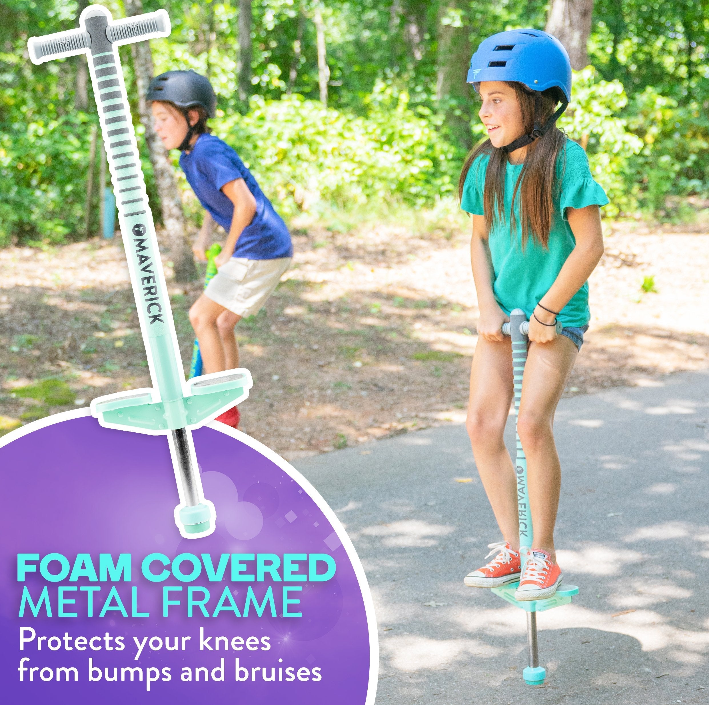 Original Foam Maverick Pogo Stick, Kids Ages 5+, 40-80lbs
